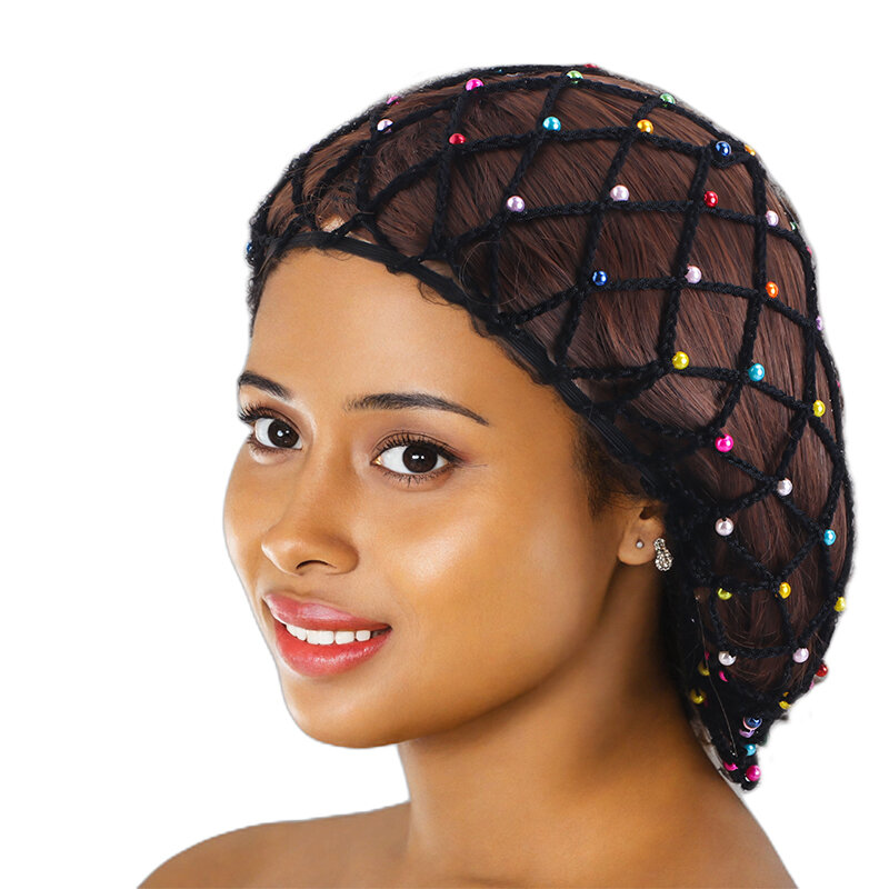 Turbante de malla de rayón suave para mujer, accesorios de red para el cabello, cubierta de noche para dormir, gorro de punto de gran tamaño, nuevo