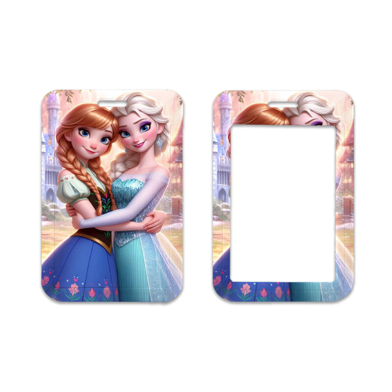 Student Card Holder Frozen Princess Keychain Cartoon Bus Card Holder Campus Card Work ID Holder Factory Hard Meal Card Subway
