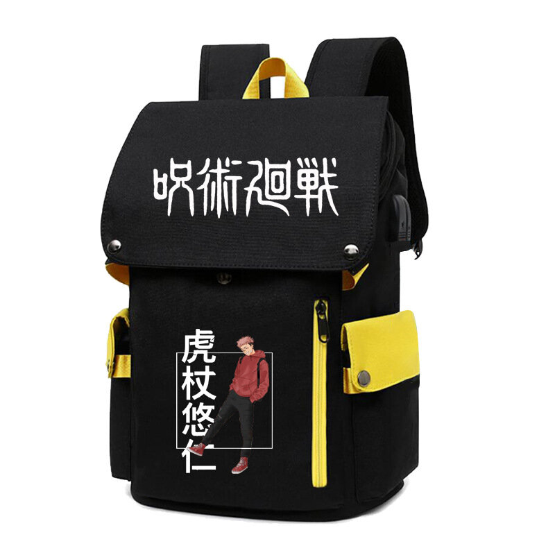 Jujutsu Kaisen mochila de Anime para estudiantes de primaria y secundaria, mochila escolar para niños y niñas, mochila para computadora portátil de gran capacidad para hombres y mujeres