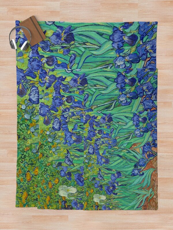 Iris HD (1890) di Vincent Van Gogh coperta multiuso coperte retrò