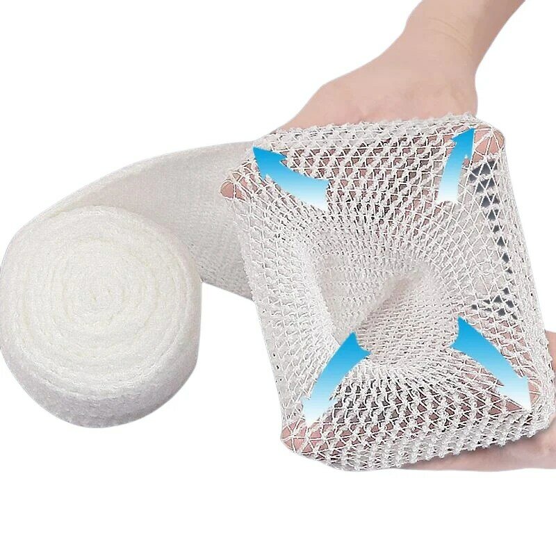 2M/Roll Stretchable Medical Nursing Emergency Aid Gauze Elastic Net Wound Dressing Bandage For Head Elbow Ankle Knee Injuries