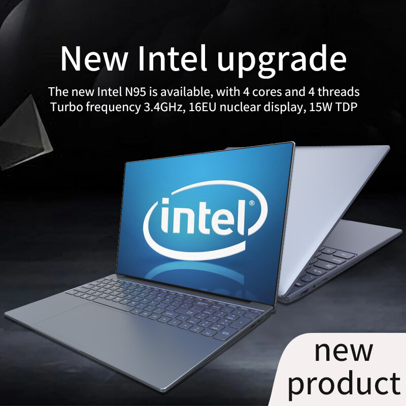 CARBAYTA-Intel N95 Gaming Laptop, 16 Polegada Tela IPS, 16GB de RAM, Computador Office Learning, janelas 10, 11 Pro