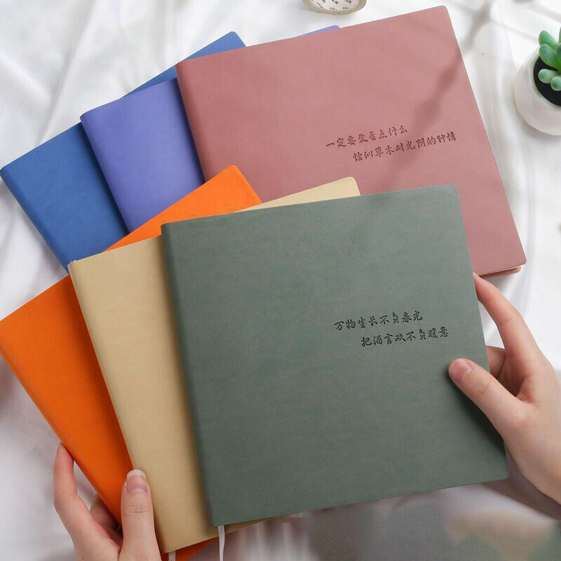 Thick Lined Paper Notebook Writing Pad Soft Journal Diary Stationery Line Journal Diary Paper Notepad School Supplies
