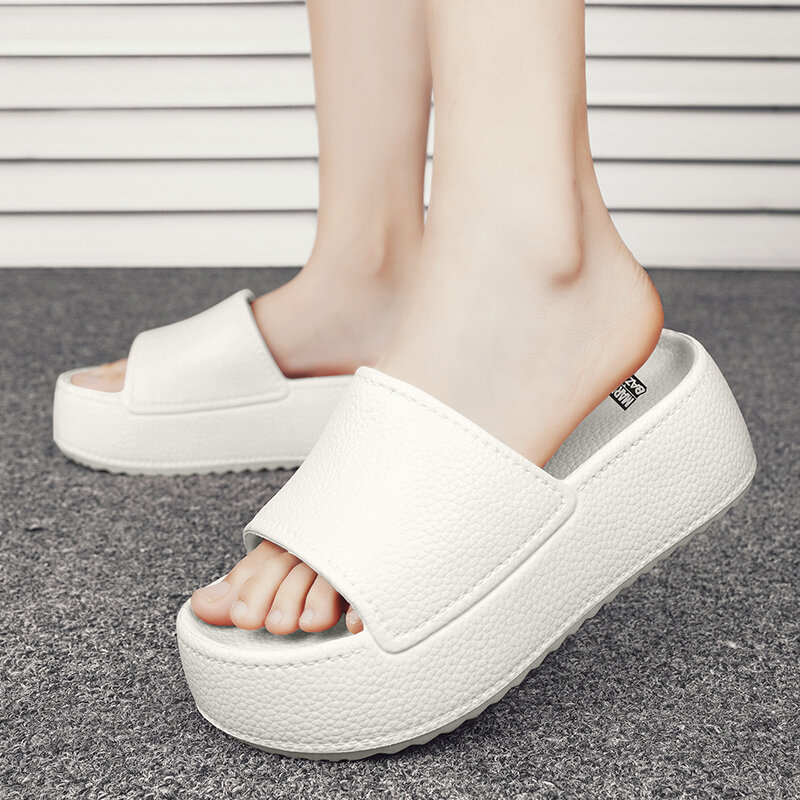 Women's Shoes 35-40 Summer Platform Slippers Outdoor Comfortable High Heels Beach Booster Sandals Women's Flip Flops