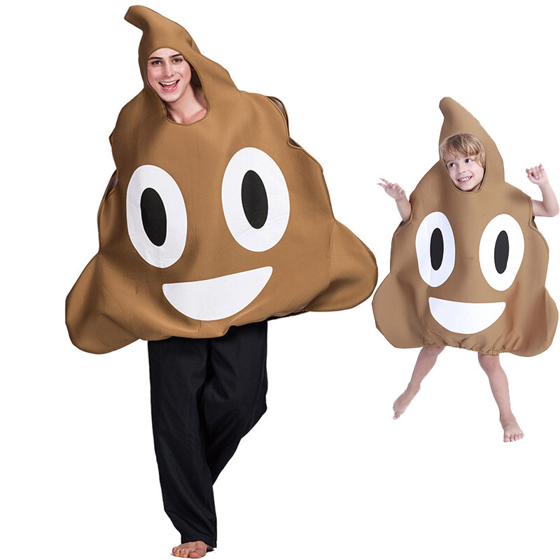 Neue erwachsene Kinder kacken Kostüm lustiges Halloween-Kostüm für Karneval Party Kostüm Overall Unisex Erwachsene Performance-Outfits