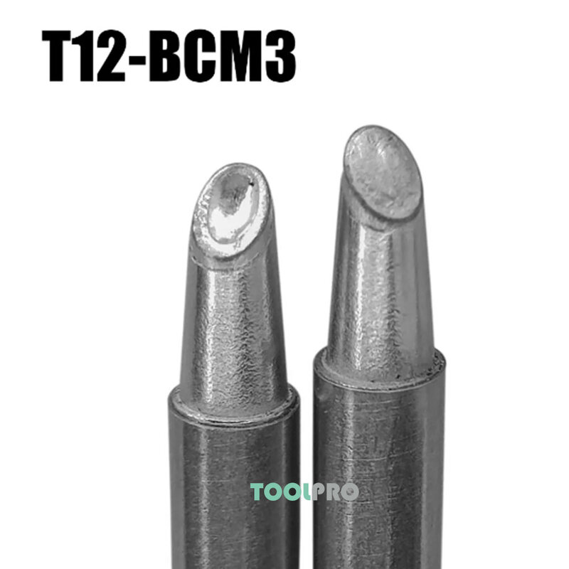 T12-BCM2 BCM3 Soldering Iron Tips Bevel with Indent Welding Tools for Fx951 Soldering Station T12 Replacement BK969D
