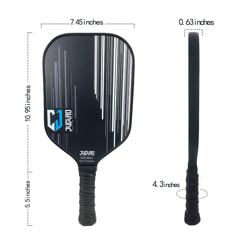 New Design Graphite Carbon Fiber Pickleball Paddle With Cushion Comfort Grip