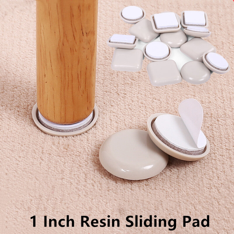 Móveis resistentes ao desgaste Slip Mats, Silent Table Corner Impact Pads, Proteção de piso, pé auto-adesivo em movimento da perna, 1 ", 20pcs