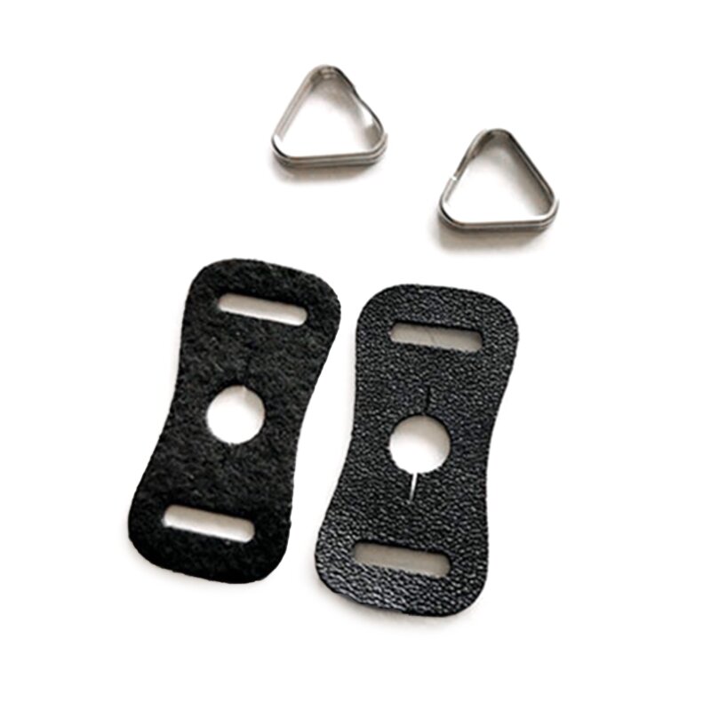 1 Pair PU Leather Camera Body Protector Cover Pads Strap for Triangle Split Rin