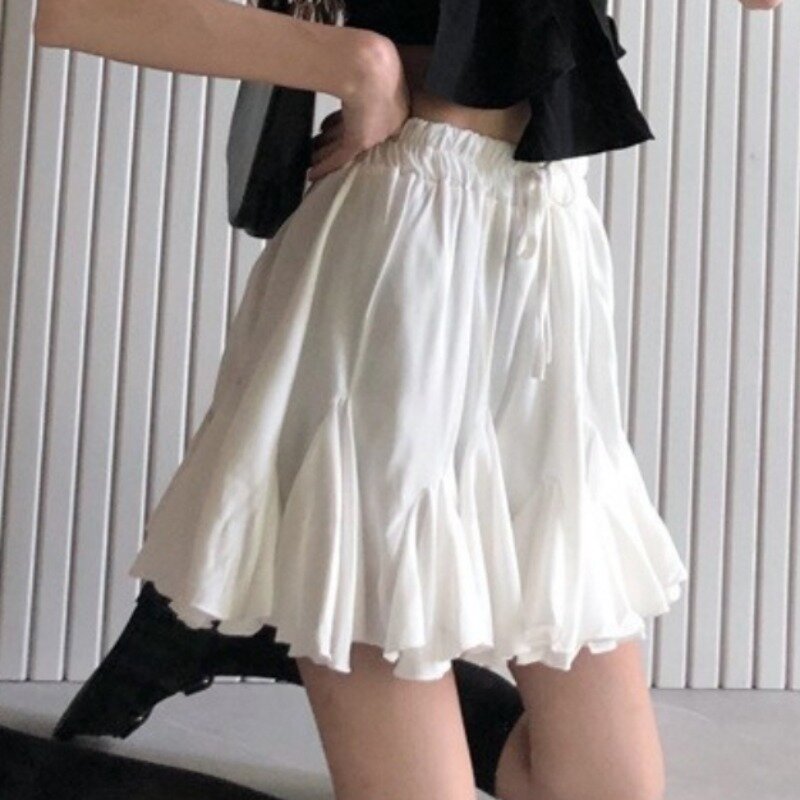 여성용 올매치 플리츠 스커트, 한국 스타일, 단색, 젊은 소녀 여름 의류, 패션 미니 얇은 하이 스트리트 디자인 레저