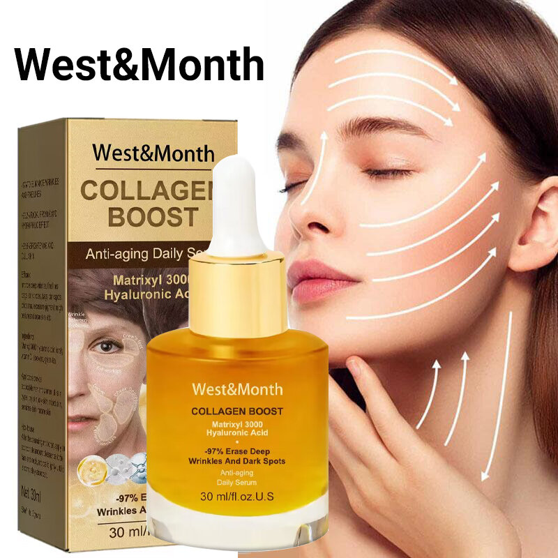 Collagen Wrinkle Remover Face Serum Anti Aging Whitening Moisturizing Fade Fine Lines Dark Spots Brightening Korean Cosmetics