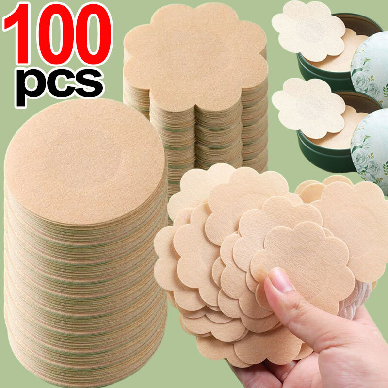 10/100pcs Women Sexy Invisible Nipple Cover Sticker Safety Breast Lift Tape Self-Adhesive Disposable Chest Pastie Bra Padding