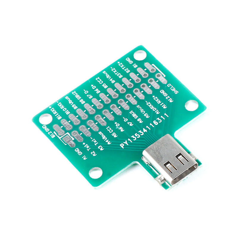 TYPE-C Transfer Papan Ujian USB3.1 PCB Board 24P Fmale Data Cable Connector