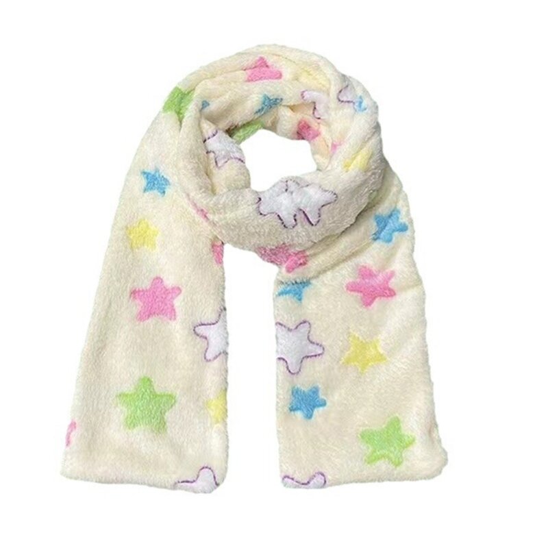 Stylish Star Scarf for Outdoor Activities Winter Thick Wrap Warm Scarf