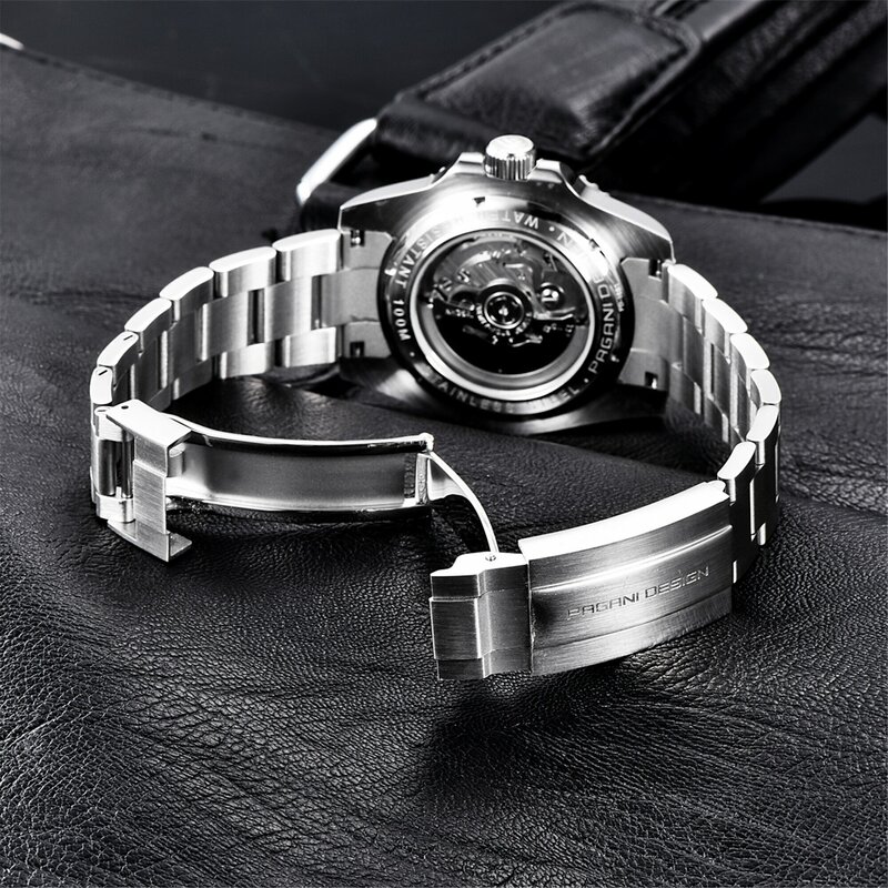 Pagani นาฬิกากลไกอัตโนมัติสำหรับผู้ชาย, ดีไซน์2024ใหม่40มม. สแตนเลส NH35A หรูหรากันน้ำนาฬิกา relogio masculino