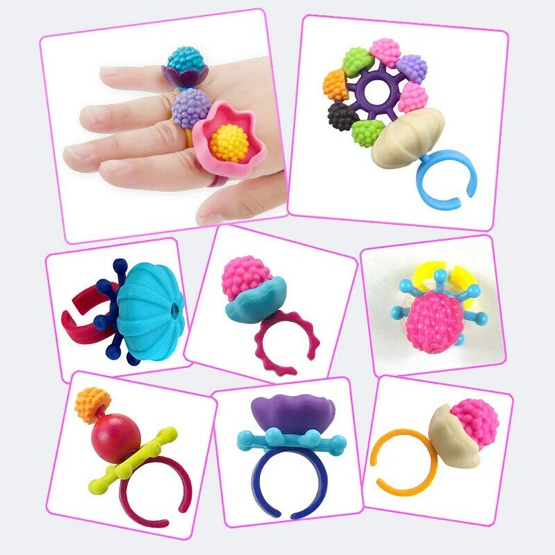 740 stücke Pop Perlen Diy Set Mädchen Spielzeug 5 7 Kreative Handwerk Armband Kinder Armbänder Perle Schmuck Kit Pädagogisches Spielzeug für Kinder