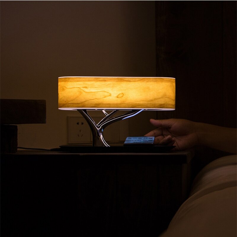 โคมไฟตั้งโต๊ะหรี่แสงได้แบบอิเล็กทรอนิกส์ไร้สายอิเล็กโทร lampu tidur ฟังก์ชันของขวัญแฟชั่นไฮเอนด์