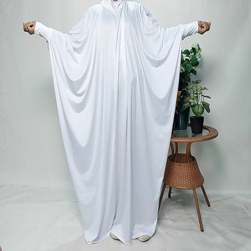 فستان إسلامي من قطعة واحدة للنساء ، عباية بغطاء رأس ، غطاء كامل ، إسلامي ، دبي ، روب متواضع ، مقاس كبير