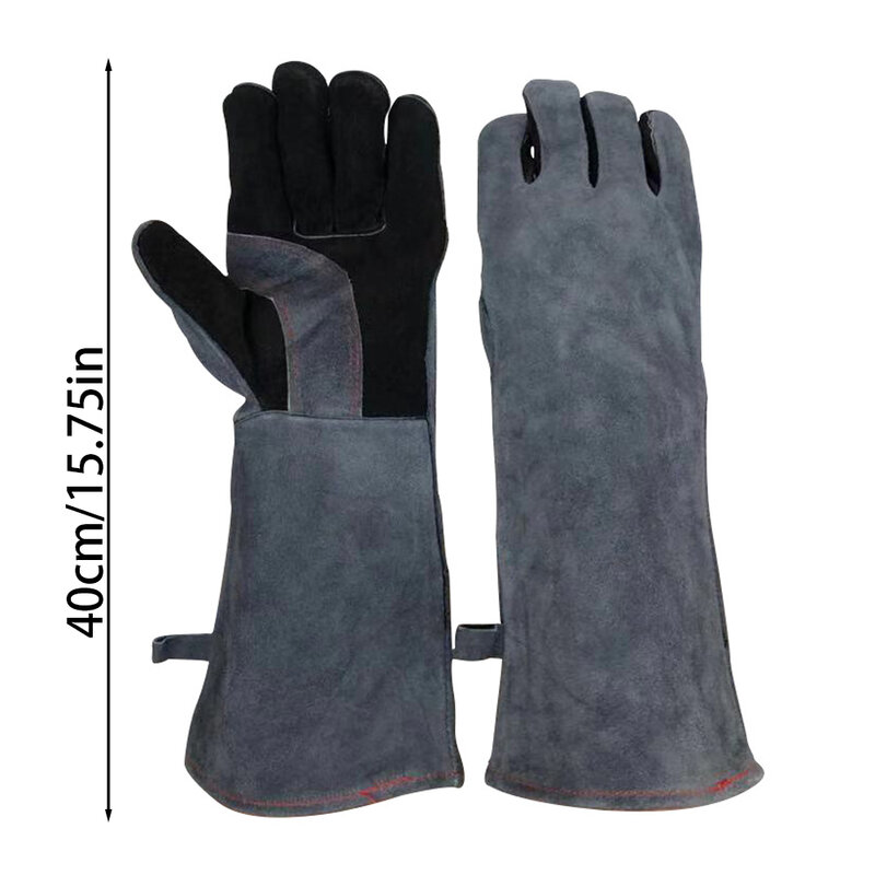 Кожаные перчатки с изоляцией из алюминиевой фольги для барбекю, Tig сварки, Mig