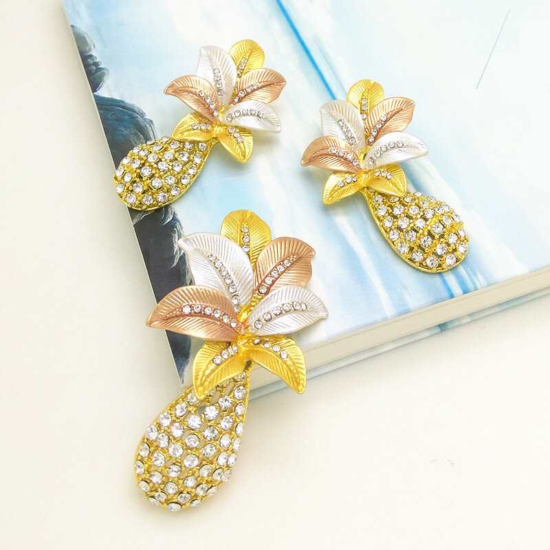 Новейший дизайн, африканские хрустальные ювелирные наборы, ажурное золотое ожерелье, подвеска в виде цветка, аксессуары для девочек