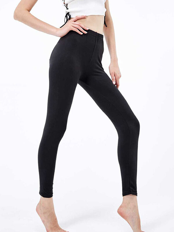 Cuhakci sólido preto leggins de fitness empurrar para cima leggings exercício esporte feminino calças de cintura alta elástica calça ginásio