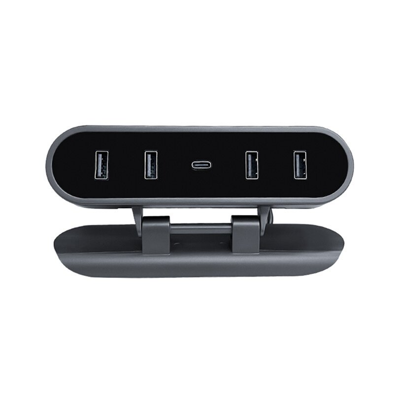 สำหรับ Tesla รุ่น3รุ่น Y ฮับแท่นวางมือถือใต้จอ4 USB shunt Charger adaptor อุปกรณ์อะไหล่ส่วนขยายตัวแยก