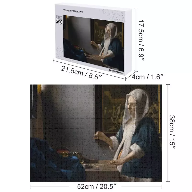 Johannes vermeer. Frau hält ein Gleichgewicht, 1664. Puzzle benutzer definierte Geschenk personal isierte Kinder Geschenke personal isiert für Kinder Puzzle
