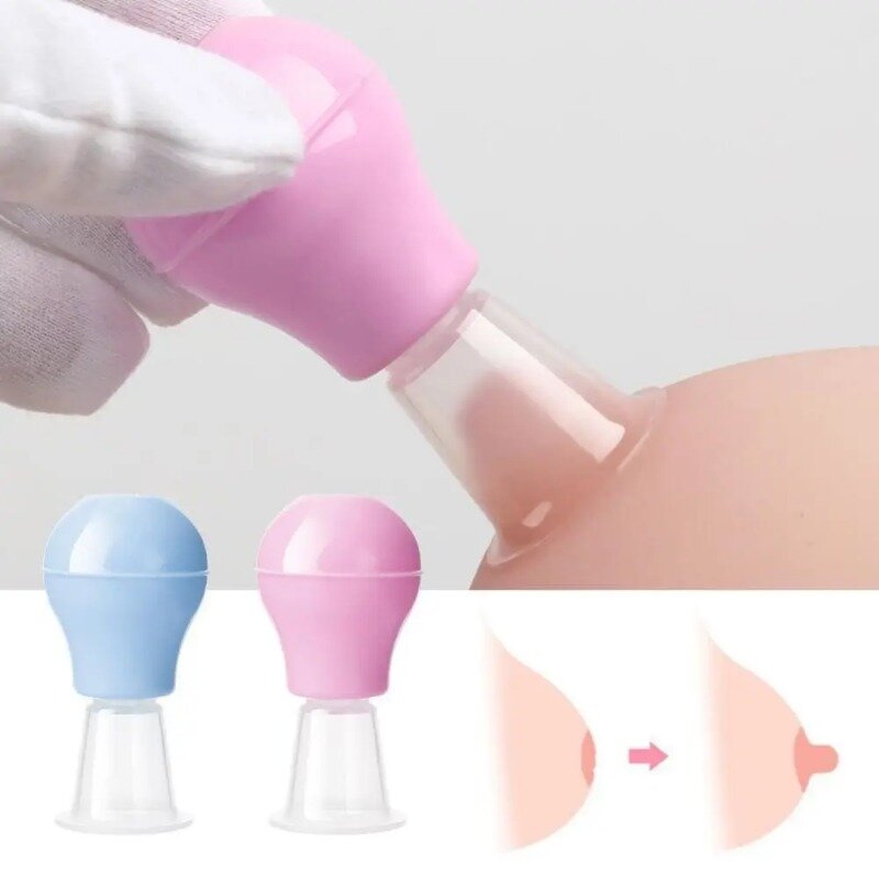 Silicone Nipple Aspirator Retraction Pump Sucker Teat Massager Corrector Portable Inverted Nipple Puller Prenatal and Postpartum