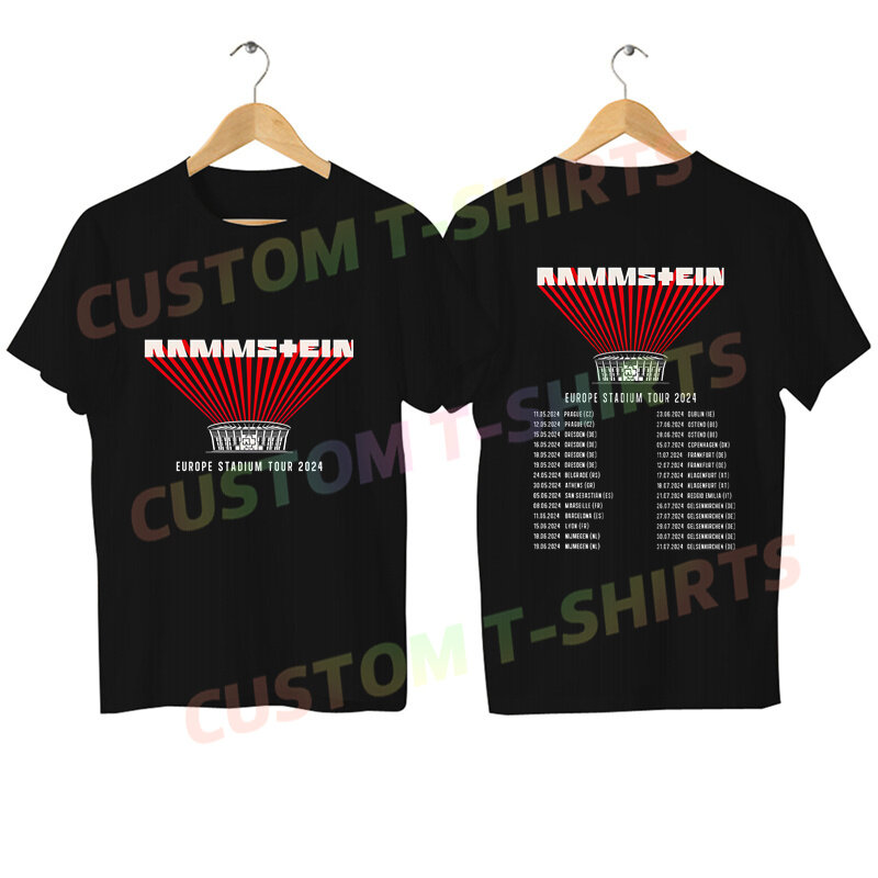 2024 Men T Shirt Casual Rammstain Tour 30th Anniversary T-shirt Graphic Oversized Breathable Comfortable Streetwear S-3XL Tee
