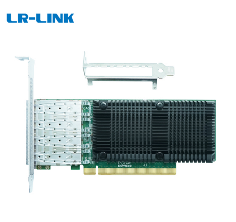 LR-LINK 1023PF Quad-Port 25G PCIe X16 Kartu Jaringan NIC Ethernet Adapter Intel Chip dengan Profil Rendah Mendukung Windows/Linux/Vmware