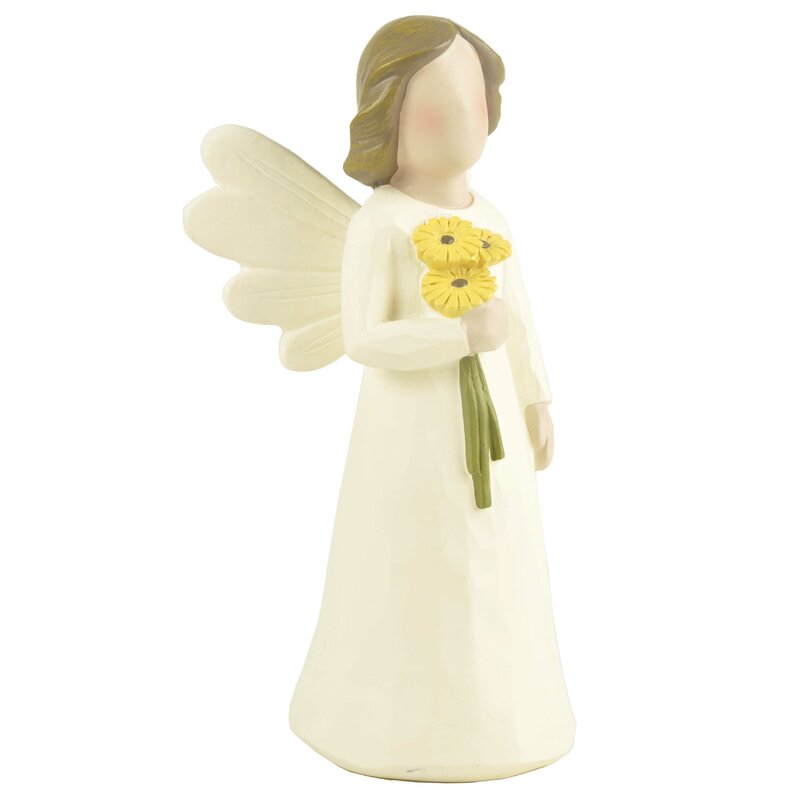 Fiori preghiera carino fanciulla angelo statua ornamenti fatti a mano puri casa soggiorno tavolo regalo di compleanno stile americano