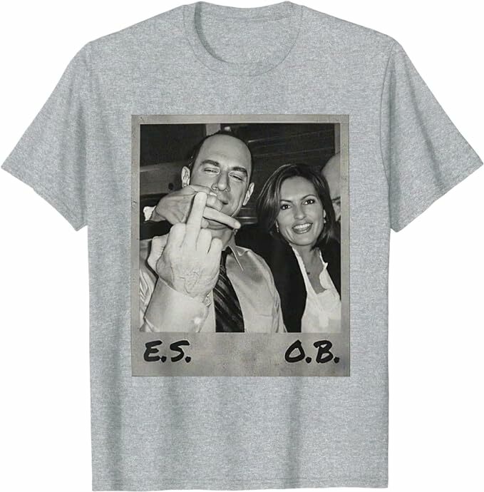 Elliot Stabler und Olivia Benson T-Shirt Humor lustige Rockmusik Liebhaber Grafik T-Shirt Kurzarm Blusen y2k Top coole Neuheit Geschenk