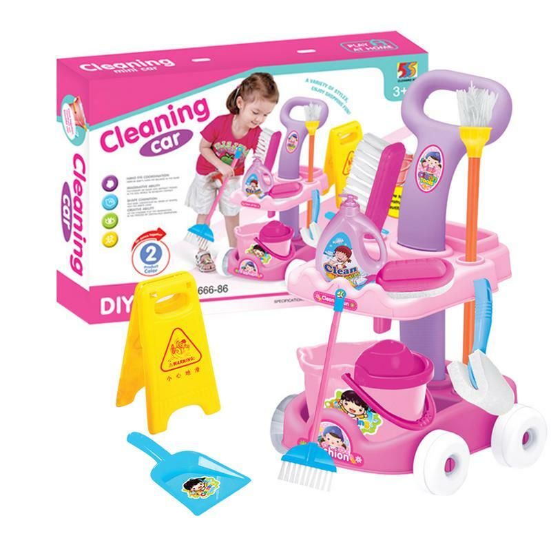 Pretend Play Set For Ages 3+ Toddler Toy Cleaning Set Pretend Home Cleaning Play Set Kids Broom And Mop Set