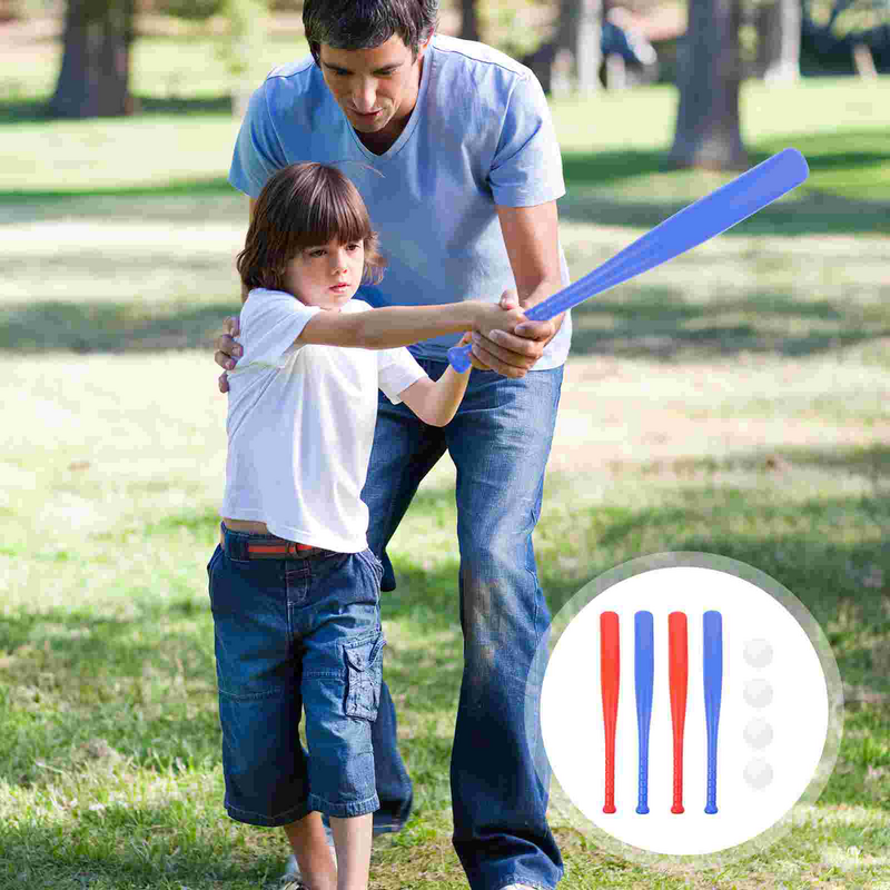 Kit de bolas de béisbol de plástico para niños, juguete para deportes al aire libre, rojo, amarillo, azul, verde, cada juego