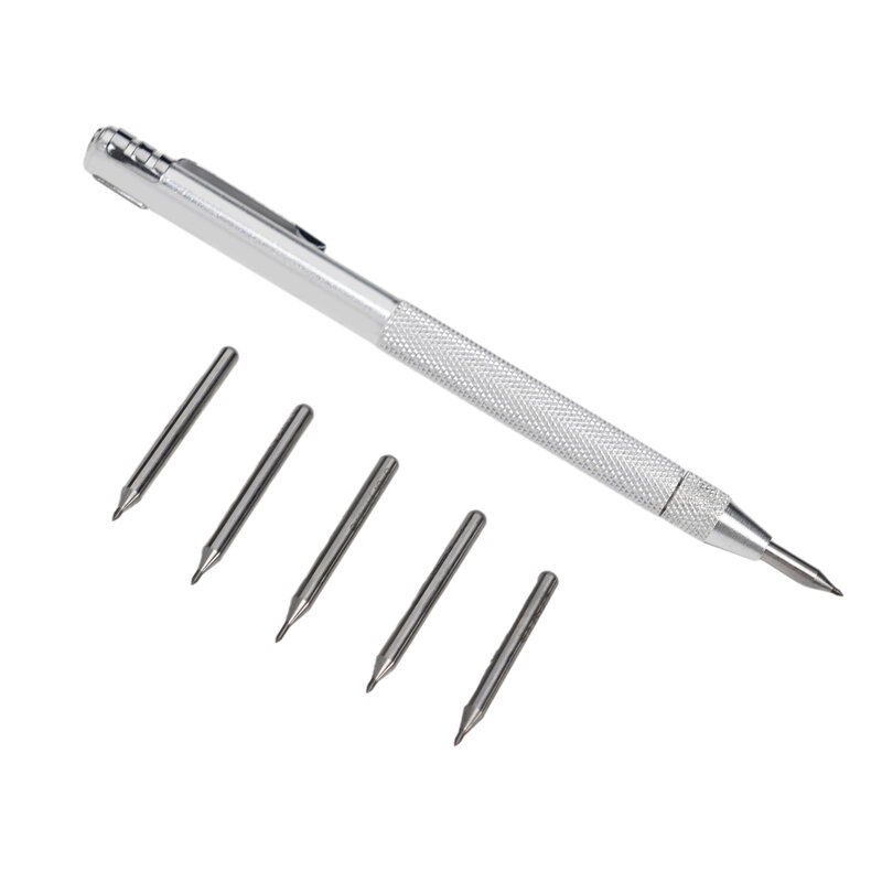 1 Set Scriber Pen Tungsten Carbide Workshop Equipment Ceramic Engraving Metal Sheet Replacement Carbide Tip Durable