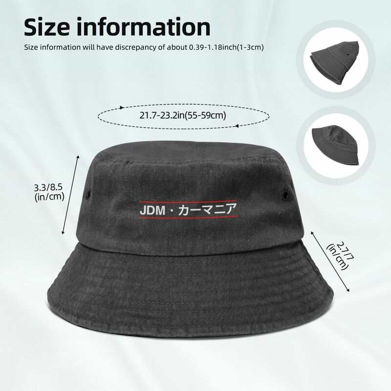 JDM-Wild Ball Bucket Hat para Homens e Senhoras, Espuma Party Hat, Double Stripe, Rugby Golf, Entusiasta