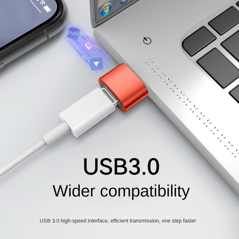 USB 3.0 알루미늄 합금 타입 C 암 데이터 전송 타입 C USB 수 변환기, 10 A OTG, 신제품