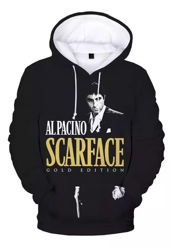 Scarfac Movie 3D Print Hoodie Casual Men's Sweatshirt Women's Sweatshirt Stylish and Comfortable Essential Hoodie