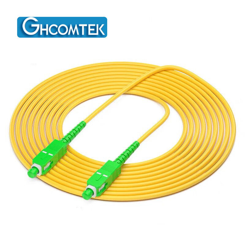 Cable de conexión SC/APC-SC/APC SM 9/125um G652. Simplex LSZH 3,0mm