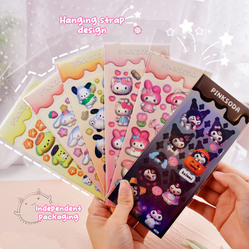 Sanrio Guka Sticker Pochacco Kuromi Melody Stickers Cartoon Sticker papelería al por mayor
