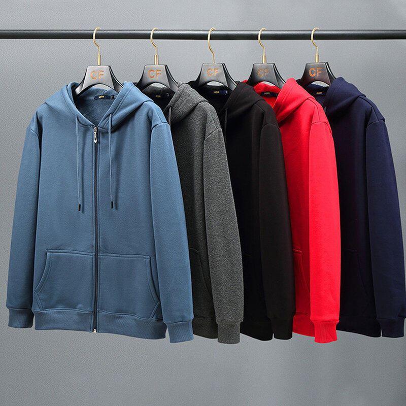 Hoodies monocromáticos de lã para homens, capuz plus size, jaqueta grande, azul, preto, vermelho, cinza, 10XL, 12XL, outono e inverno