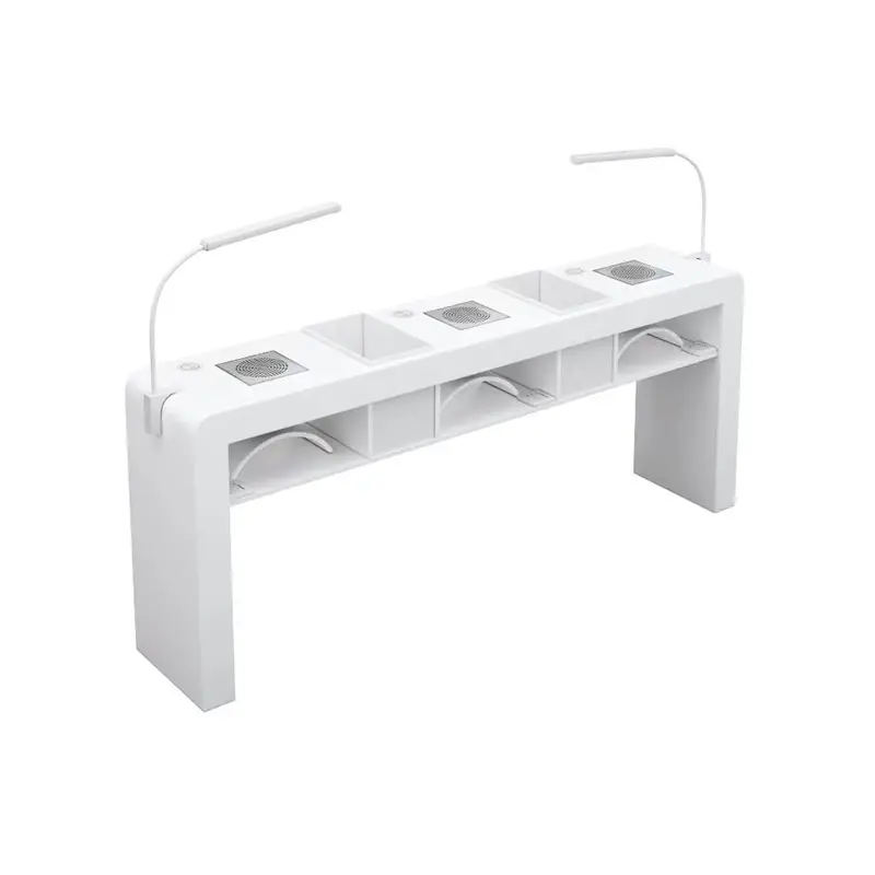 طاولة أظافر حديثة بسيطة ، طاولة أظافر بتصميم فراغي أبيض ، مانيكورا ياباني شمالي ، أثاث احترافي ، تخصص