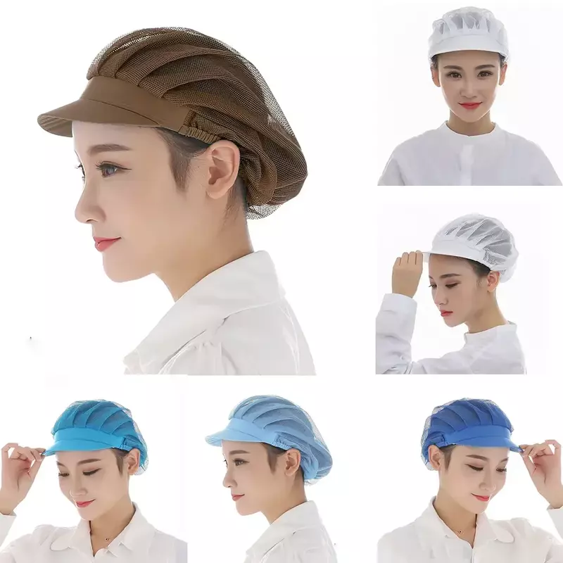Xiasanxin-Rede e chapéu para homens e mulheres, boné de chef, malha respirável ajustável, sanitária, poeira, tampas de oficina