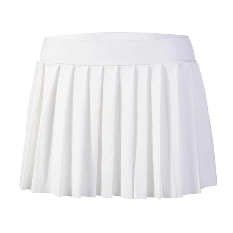 Geplooide Minirok Dating Uitgaande Roze Polyester S-XL Huidskleur Wit Zwart Lichtgrijs Lente En Zomer