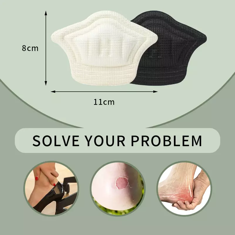 Women's Patch Heel Pads for Sport Shoes Adjustable Size Insoles Antiwear Cushions Feet Care Heel Protector Back Stickers