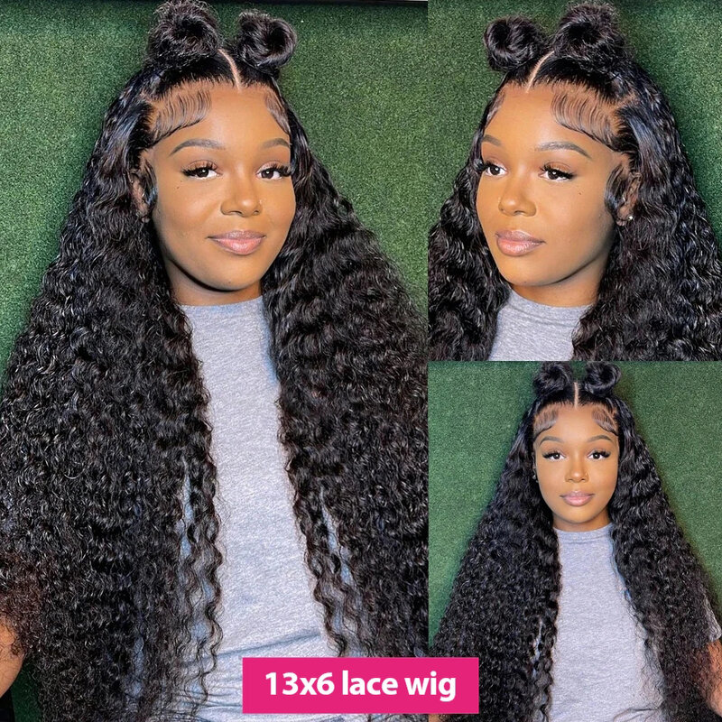 200% Loose Deep Wave 13x6 HD Lace Frontal Wig Brazilian 30 36 Inch Transparent 13x4 Curly Lace Frontal Human Hair Wigs For Women