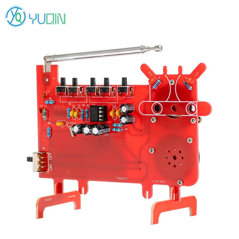 Cartoon FM Radio Assembly Kit Dual Channel DIY Electronic Circuit Board Production Teaching Welding Exercise Spare Parts