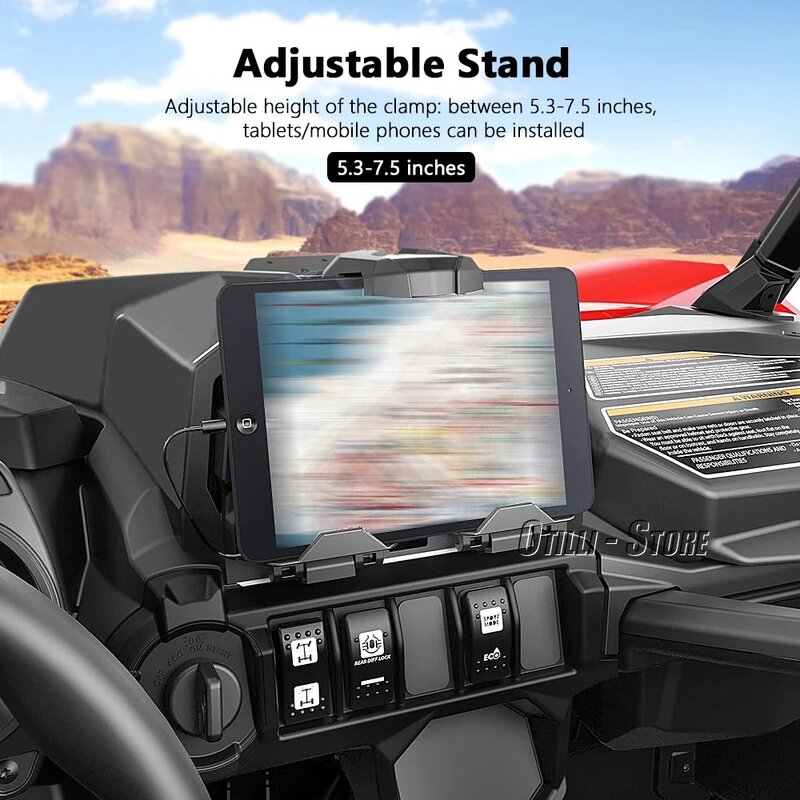 New UTV Electronic Device Tablet Holder Storage Box Black Accessories For Can Am Maverick Sport Trail 800 1000 R Commander MAX