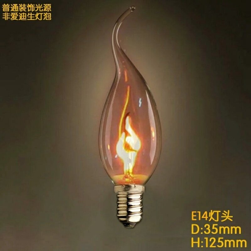 Винтажная лампа накаливания E14, 40 Вт, 220 В, t10 st48