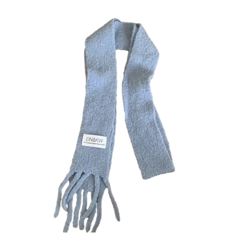 Вязаный шарф для женщин и девочек, зимний тонкий шарф, женский походный шарф для покупок F0T5